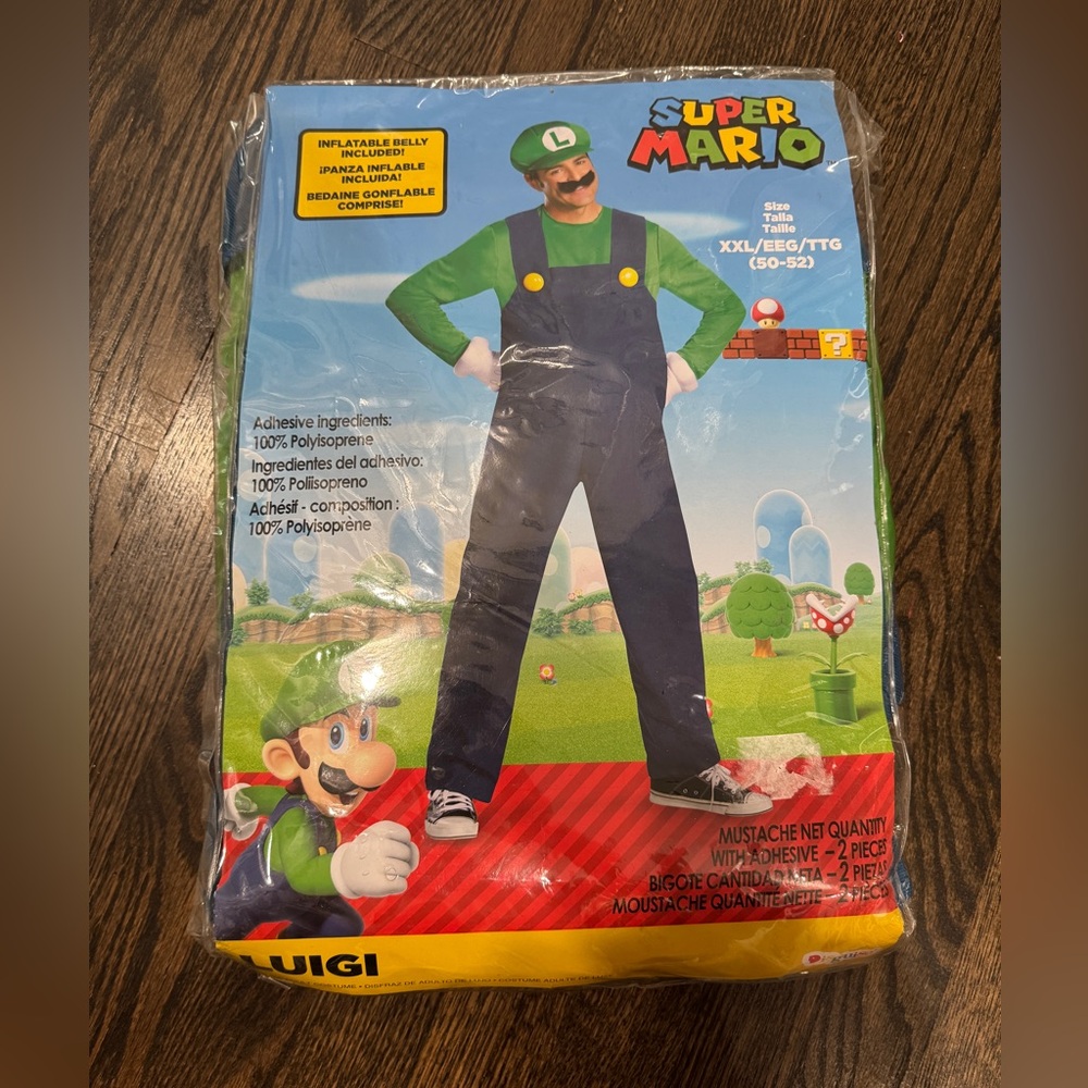 Nintendo Luigi Costume - Green, Black, Yellow
